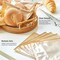 200 Pieces Bakery Bags with Window, 7.1 x 7.5 Inches Paper Donut Bags To Go, Pastry Bags for Baked Goods, Cookies, Treats, Candies, Sandwiches (Brown)